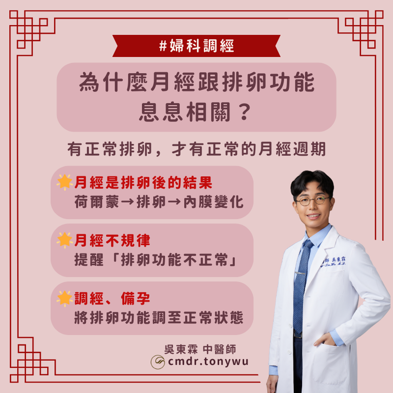 中醫文章婦科調經 - 為什麼月經跟排卵功能息息相關？